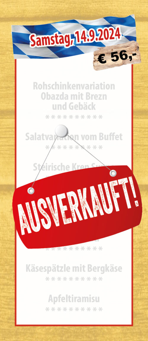 Ausverkauft 14.9